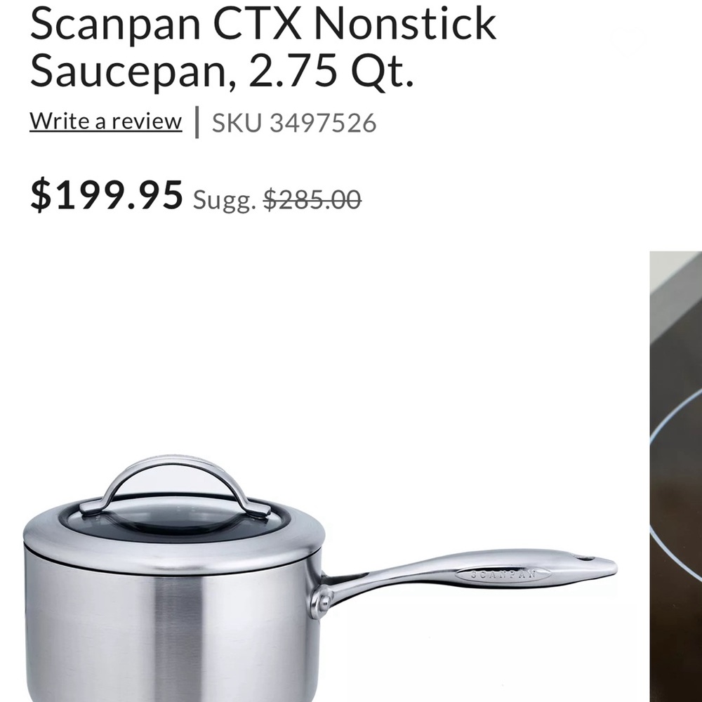 Scanpan CTX Nonstick Saucepan, 2.75 Qt.